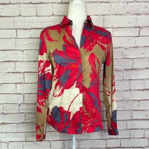 Paperwhite Bright Floral Button Down Shirt Size 6